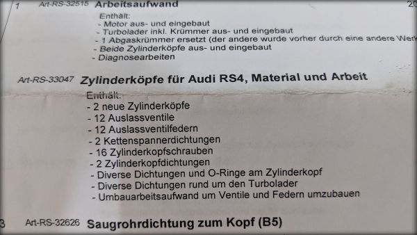 RS4 Biturbo Grundmotor