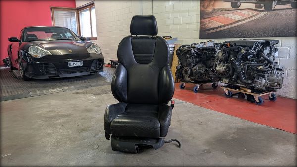 S6 C5 Recaro Sitz Leder schwarz Beifahrerseite