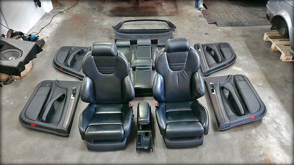A6 C5 S6 Avant Recaro Lederausstattung mit Rollos