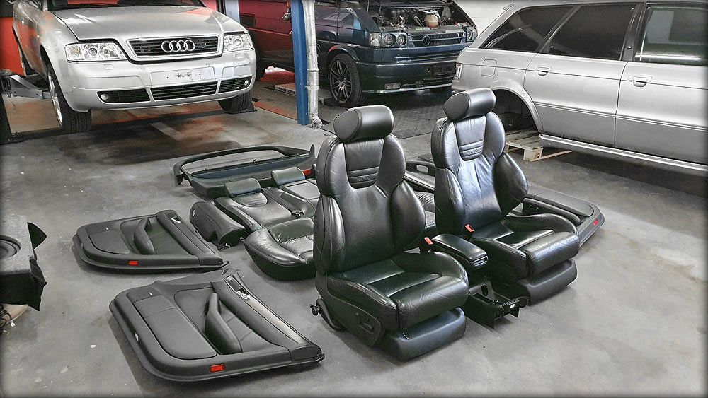 A6 C5 S6 Avant Recaro Lederausstattung mit Rollos