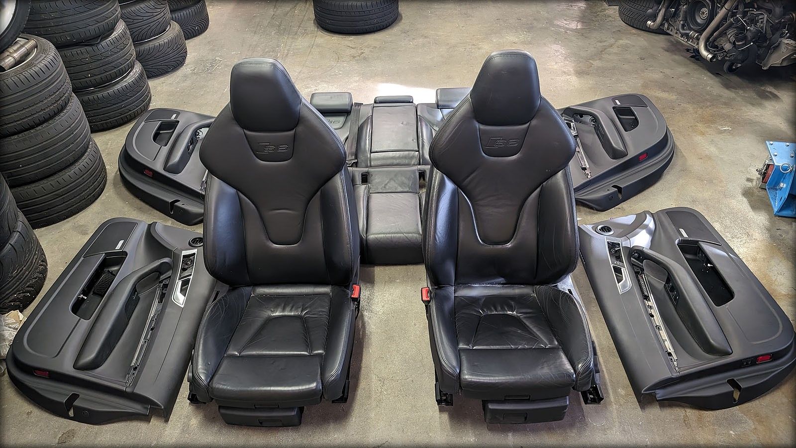 S6 4F Recaro Lederaussattung schwarz
