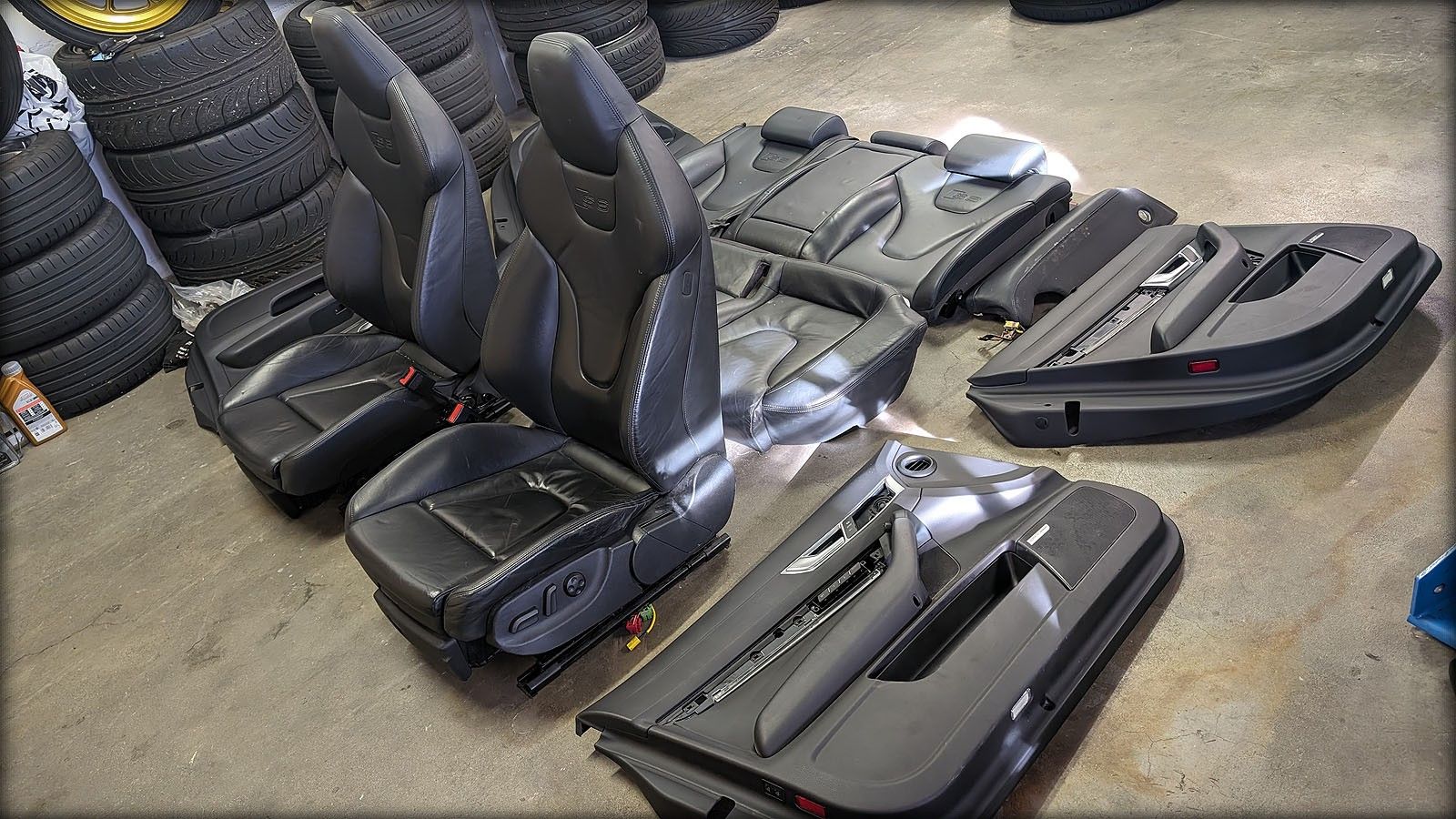 S6 4F Recaro Lederaussattung schwarz