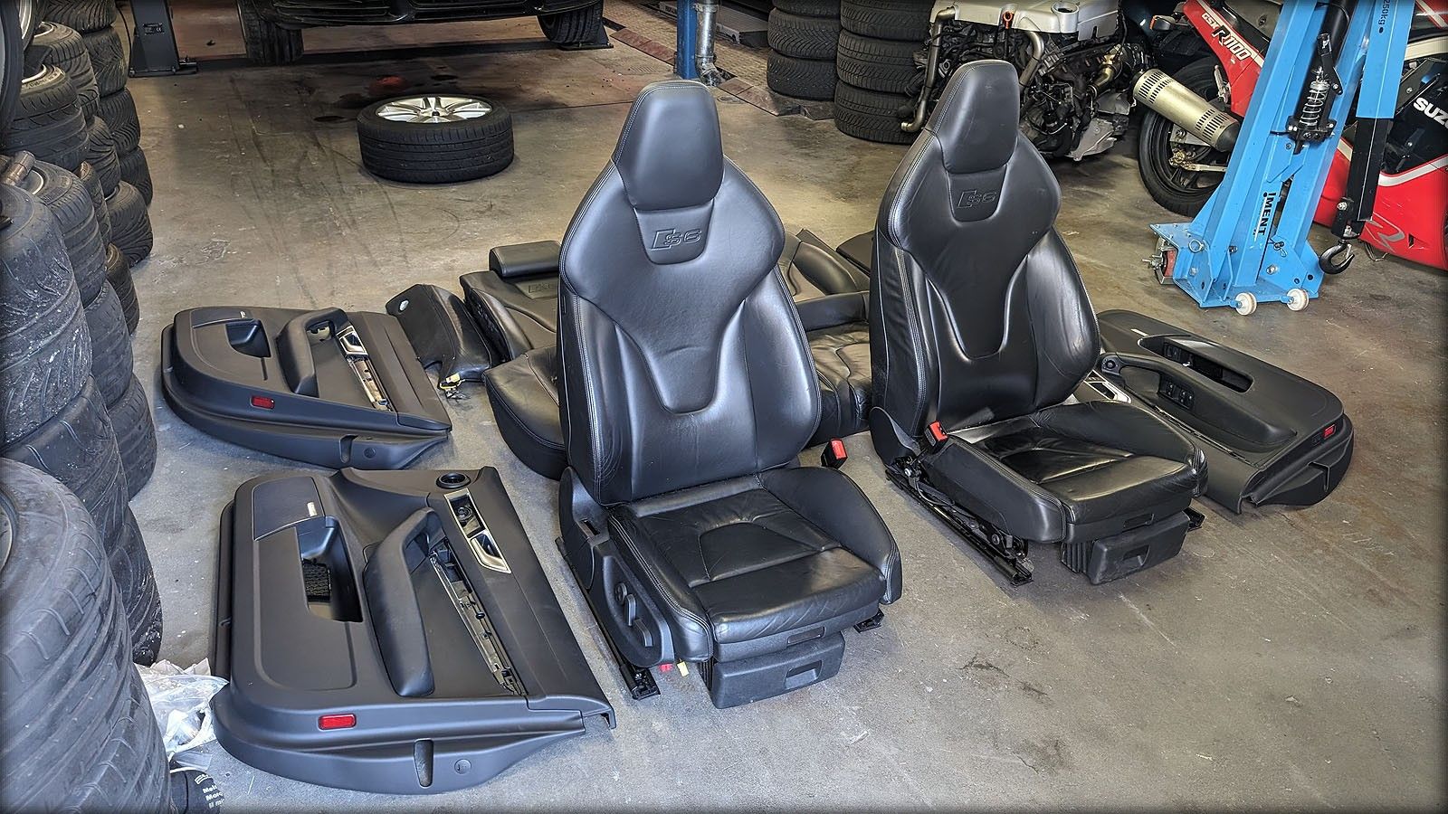 S6 4F Recaro Lederaussattung schwarz