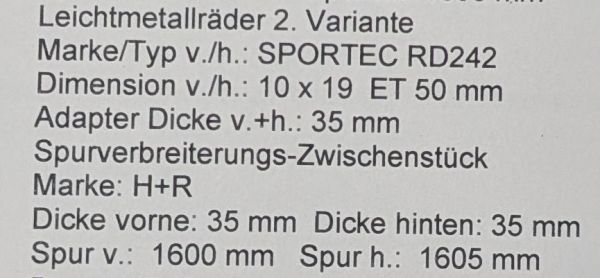 SPORTEC Felgen 10x19 Zoll