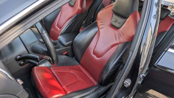 Preview: S4 B8 Avant Recaro Sitze Lederausstattung schwarz/rot