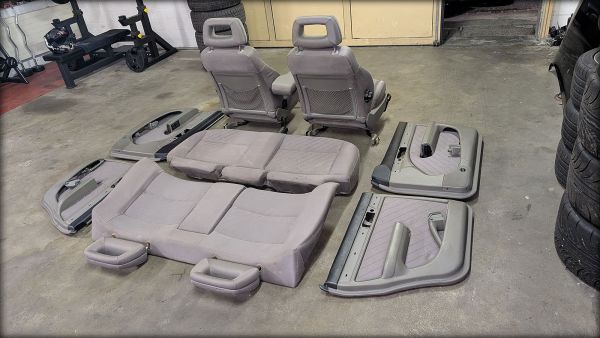 Preview: S4 S6 C4 Sportsitze Jaquard Satin grau Limousine