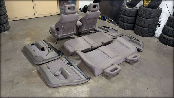 Preview: S4 S6 C4 Sportsitze Jaquard Satin grau Limousine