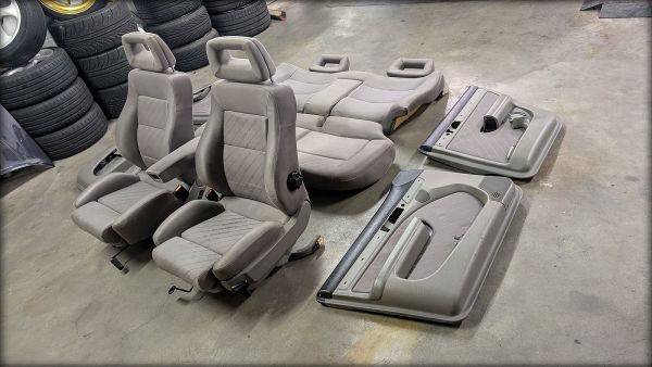 Preview: S4 S6 C4 Sportsitze Jaquard Satin grau Limousine