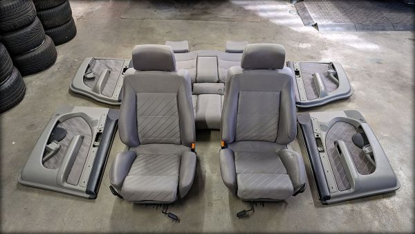 Preview: S6 C4 Limo Sportsitze Ausstattung Jaquard-Satin grau