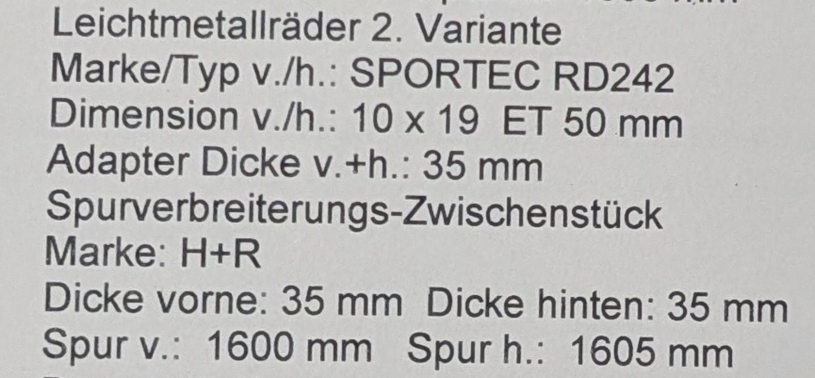 SPORTEC Felgen 10x19 Zoll