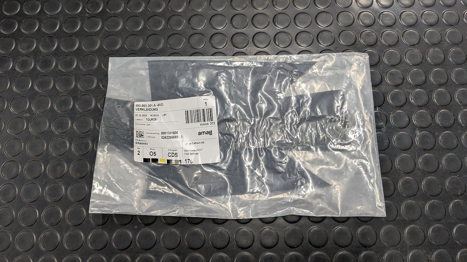 Coupe Typ89 S2 Verkleidung Teppich für Mittelkonsole Ablagefach 893 863 301 A