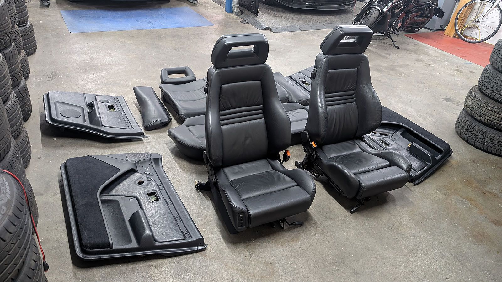 RS2 Recaro Sitze Innenausstattung Leder schwarz