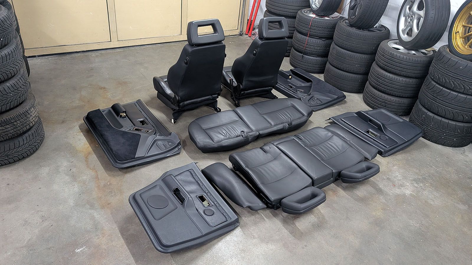 RS2 Recaro Sitze Innenausstattung Leder schwarz