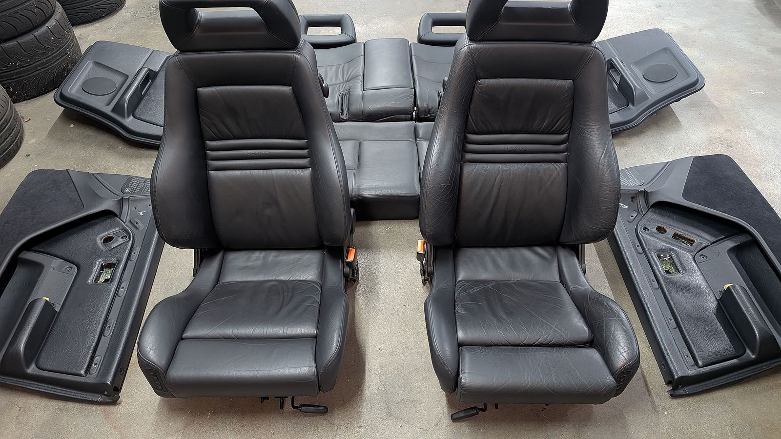 RS2 Recaro Sitze Innenausstattung Leder schwarz