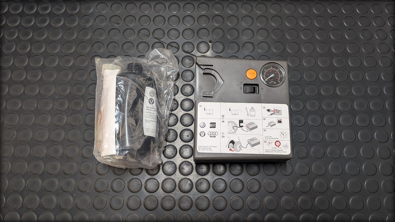 RS3 8P Reifenpanne Kompressor Füllmittel