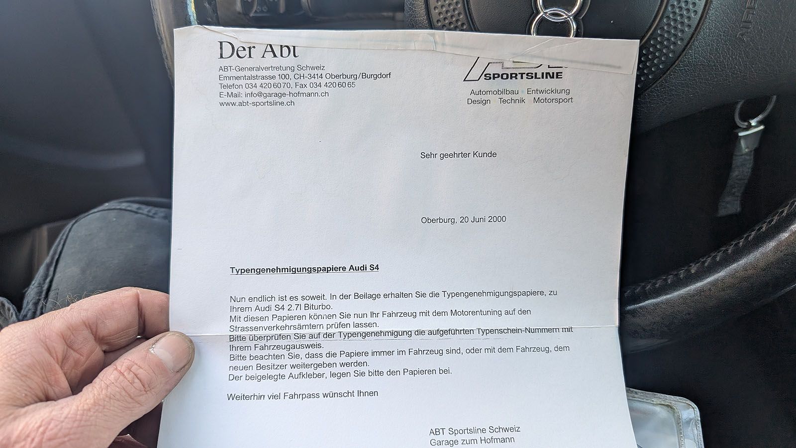 S4 B5 ABT Motorsteuergerät mit Papieren