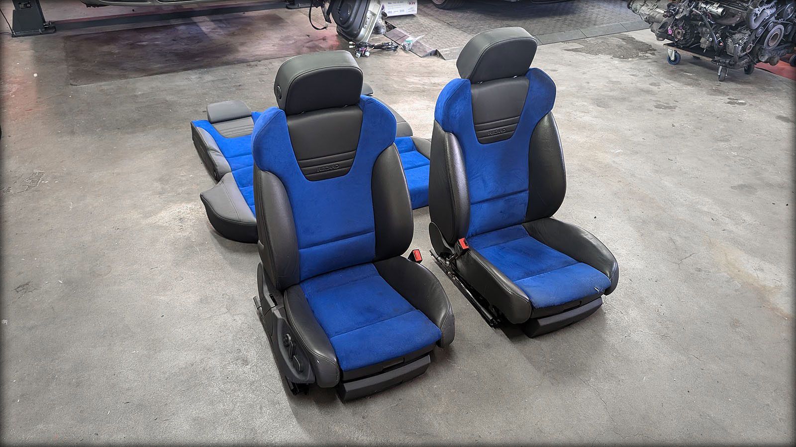 S4 B6 Recaro Leder-/Alcantara Ausstattung blau