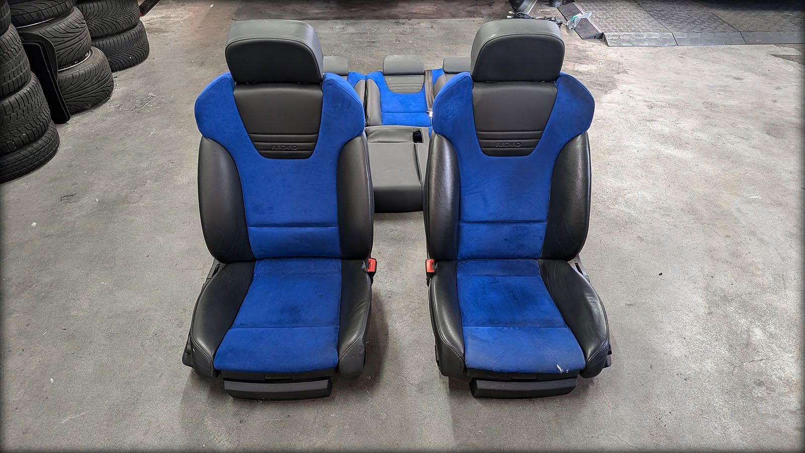 S4 B6 Recaro Leder-/Alcantara Ausstattung blau
