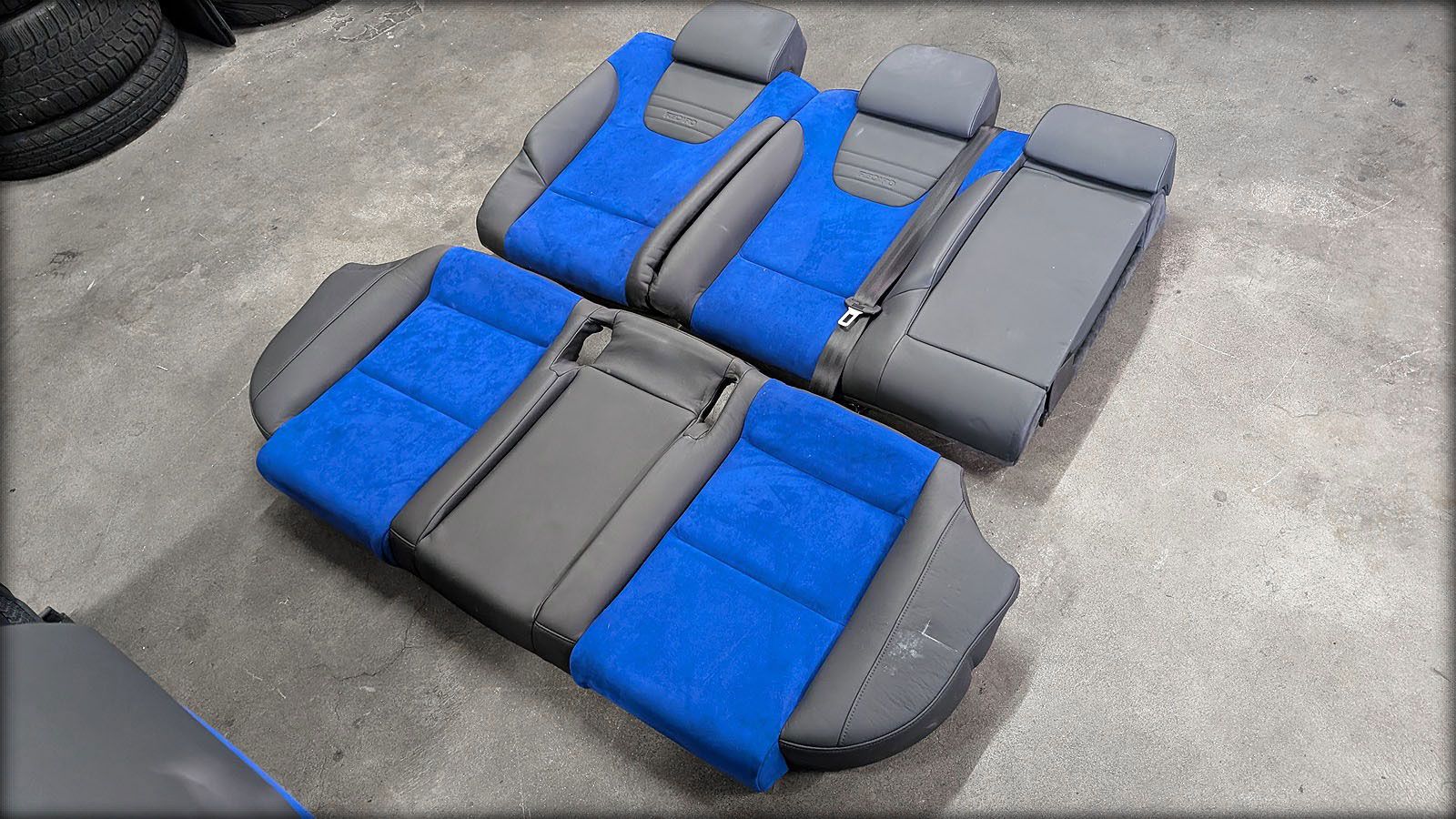 S4 B6 Recaro Leder-/Alcantara Ausstattung blau
