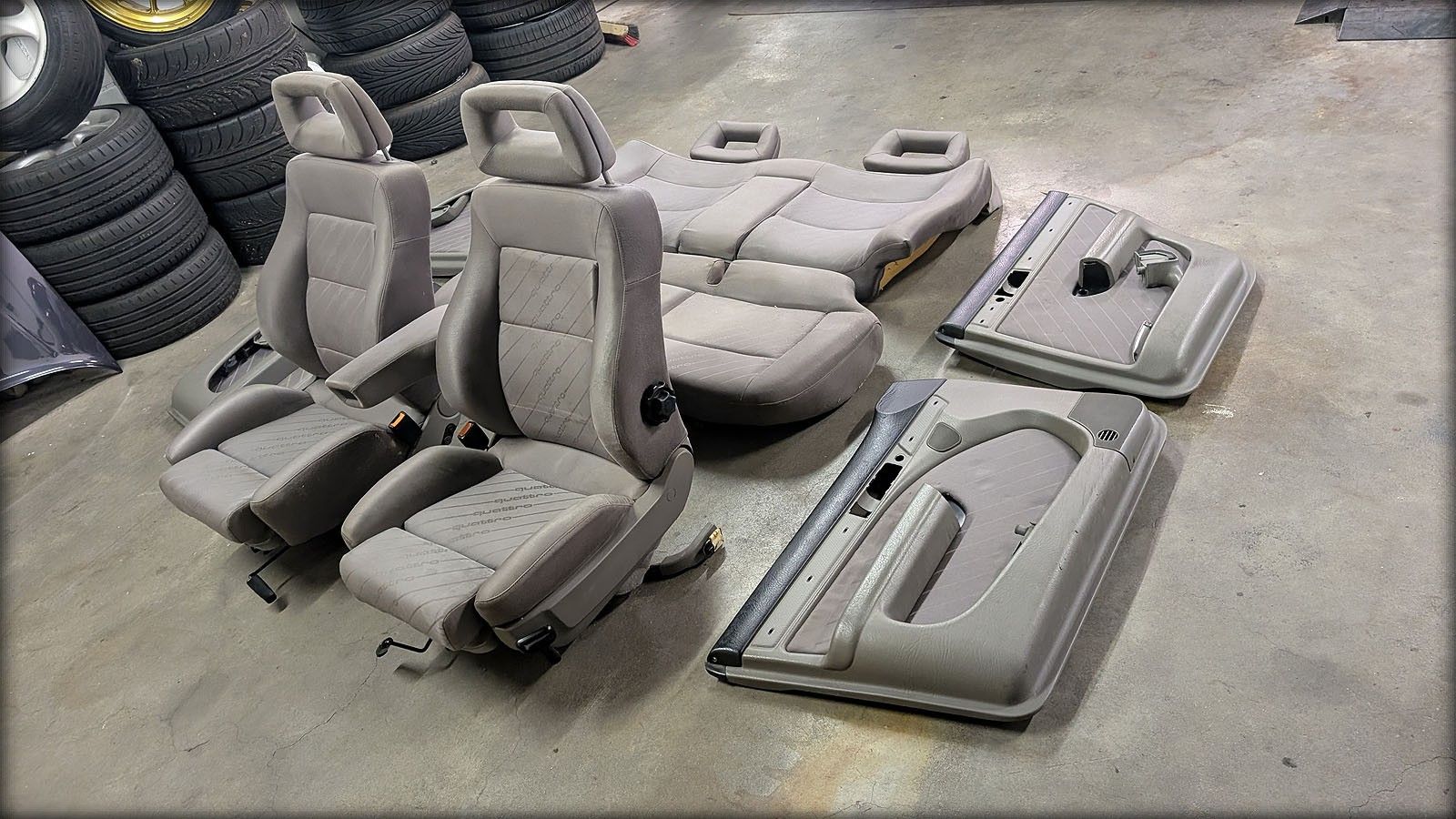 S4 S6 C4 Sportsitze Jaquard Satin grau Limousine