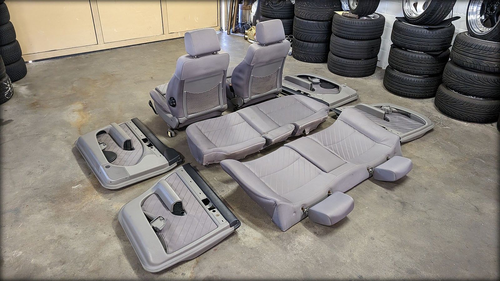 S6 C4 Limo Sportsitze Ausstattung Jaquard-Satin grau