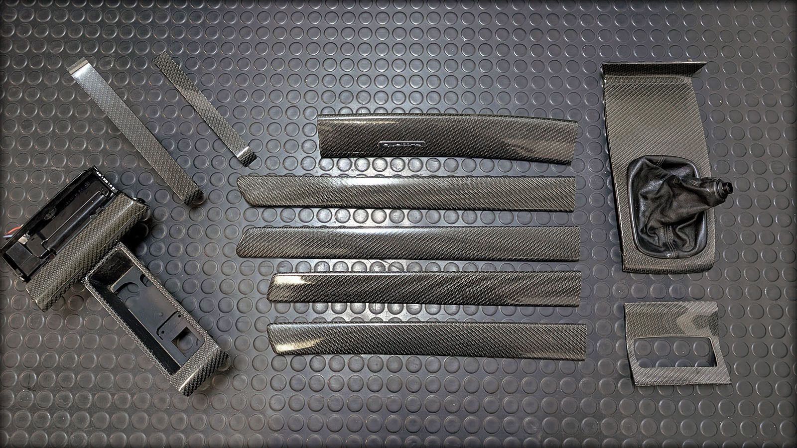 S6 C5 Carbon Dekorleisten Set Handschalter DIN1