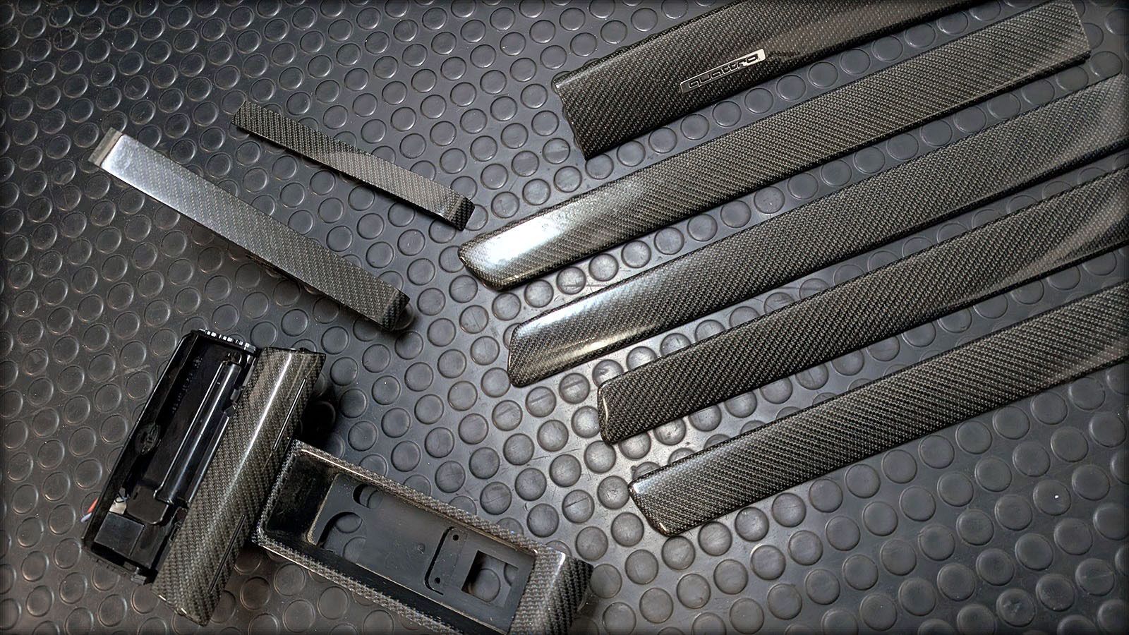 S6 C5 Carbon Dekorleisten Set Handschalter DIN1